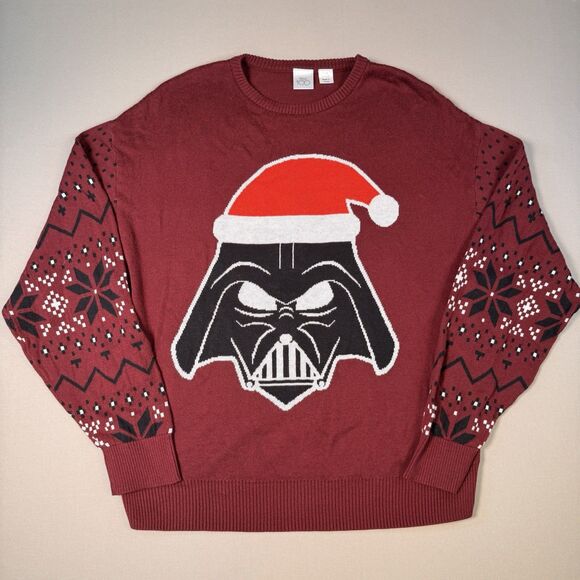 Darth Vader Disney Star Wars Santa Hat Christmas sweater Size Small - Picture 1 of 6